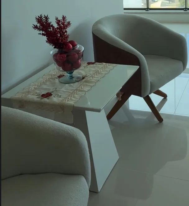 Conjunto de Sala: Mesa de Centro + Mesa de Canto/Lateral (Design Moderno)