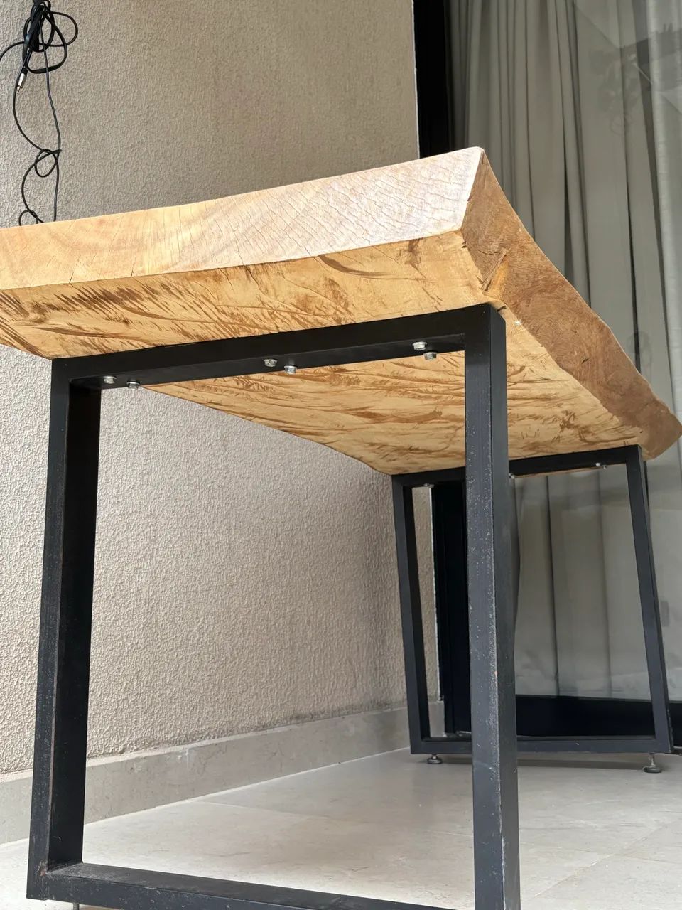 MESA DE JANTAR MADEIRA E FERRO  - Foto 2