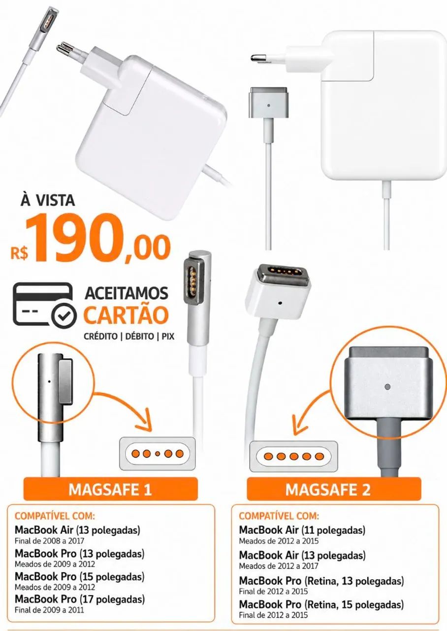 Fonte Macbook magsafe1/magsafe2 - Foto 2