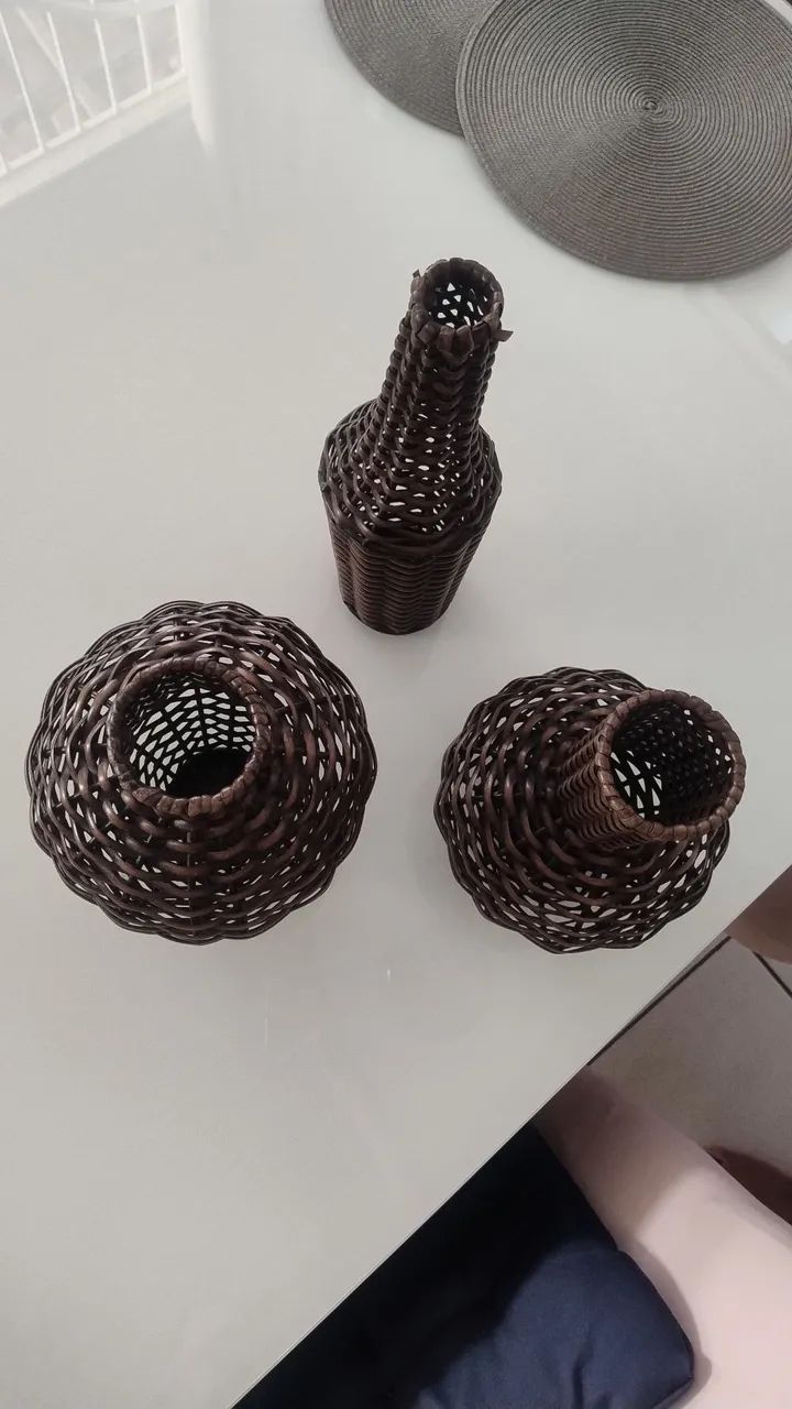 Kit de Vasos Decorativos em Vime - Estilo Rústico Elegante  - Foto 2
