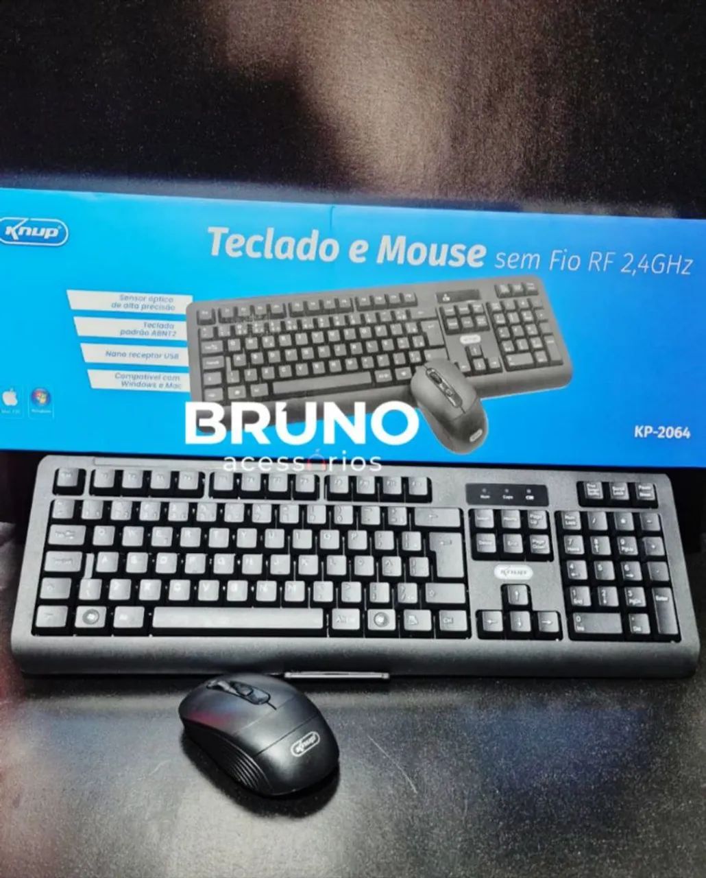 Teclado e mouse sem fio