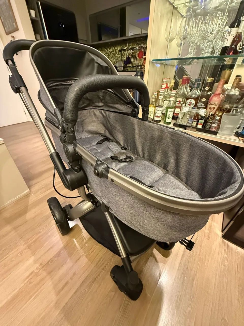 Carrinho Galzerano Vulcan Completo + Bebê Conforto e Base