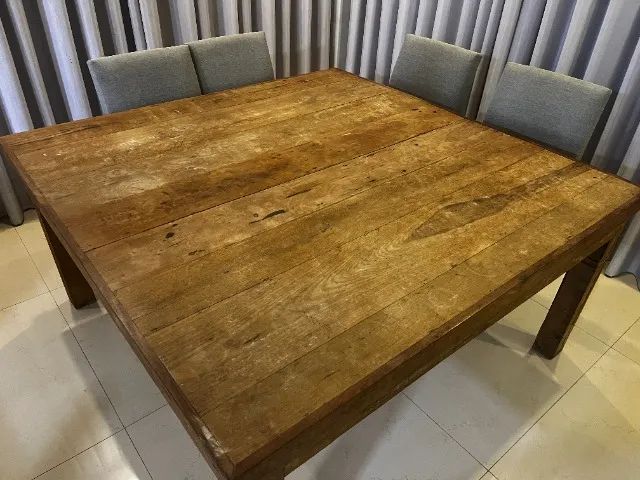 Linda Mesa de Jantar em Madeira de Demolição - Foto 4