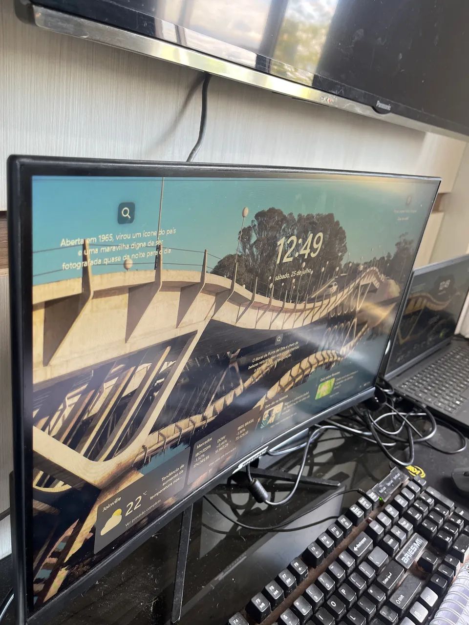 Monitor Gamer SuperFrame curvo pra levar  - Foto 2