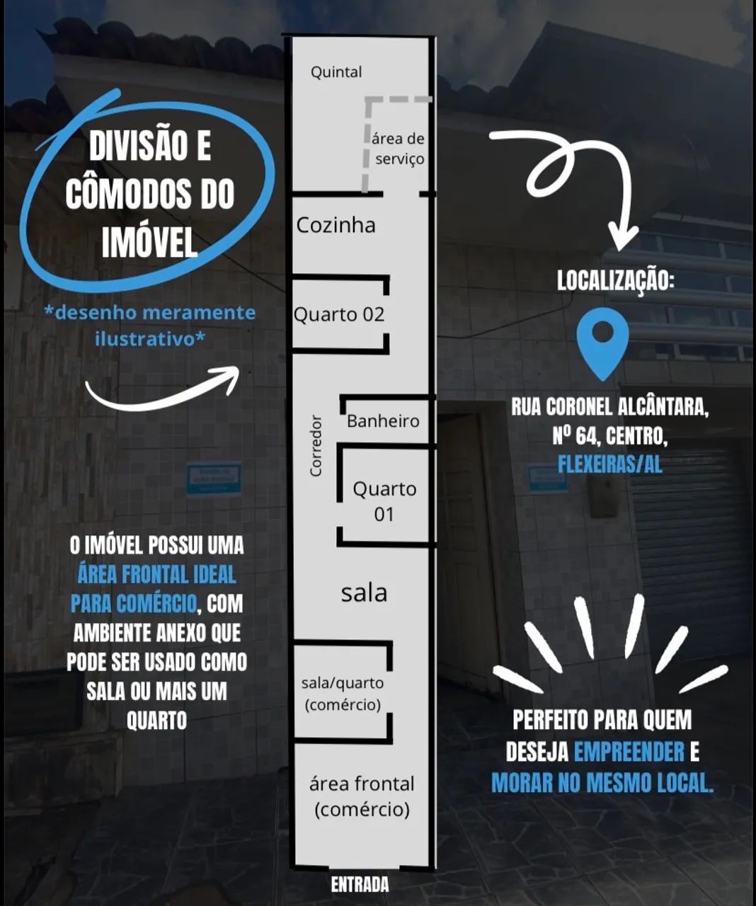 Vende-se casa no centro de Flexeiras/AL - Foto 2