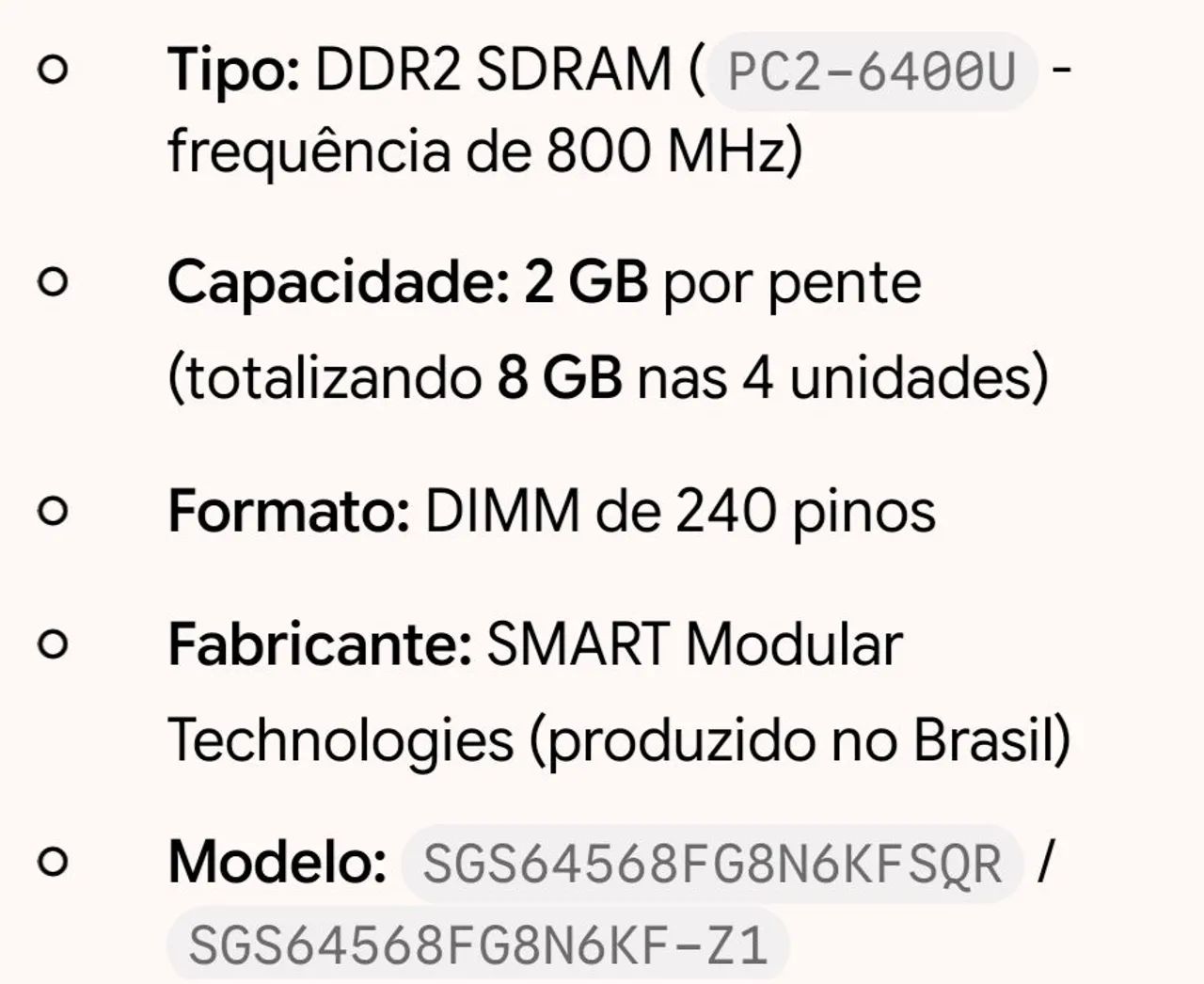 Memoria RAM DDR2 SDRAM (Vendo ou Troco) - Foto 2