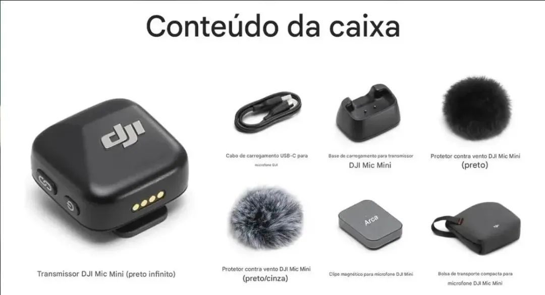 Dji Mic Mini Microfone Novo - Foto 2