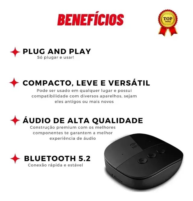 Receptor de audio, pendrive e bluetooth - Foto 3