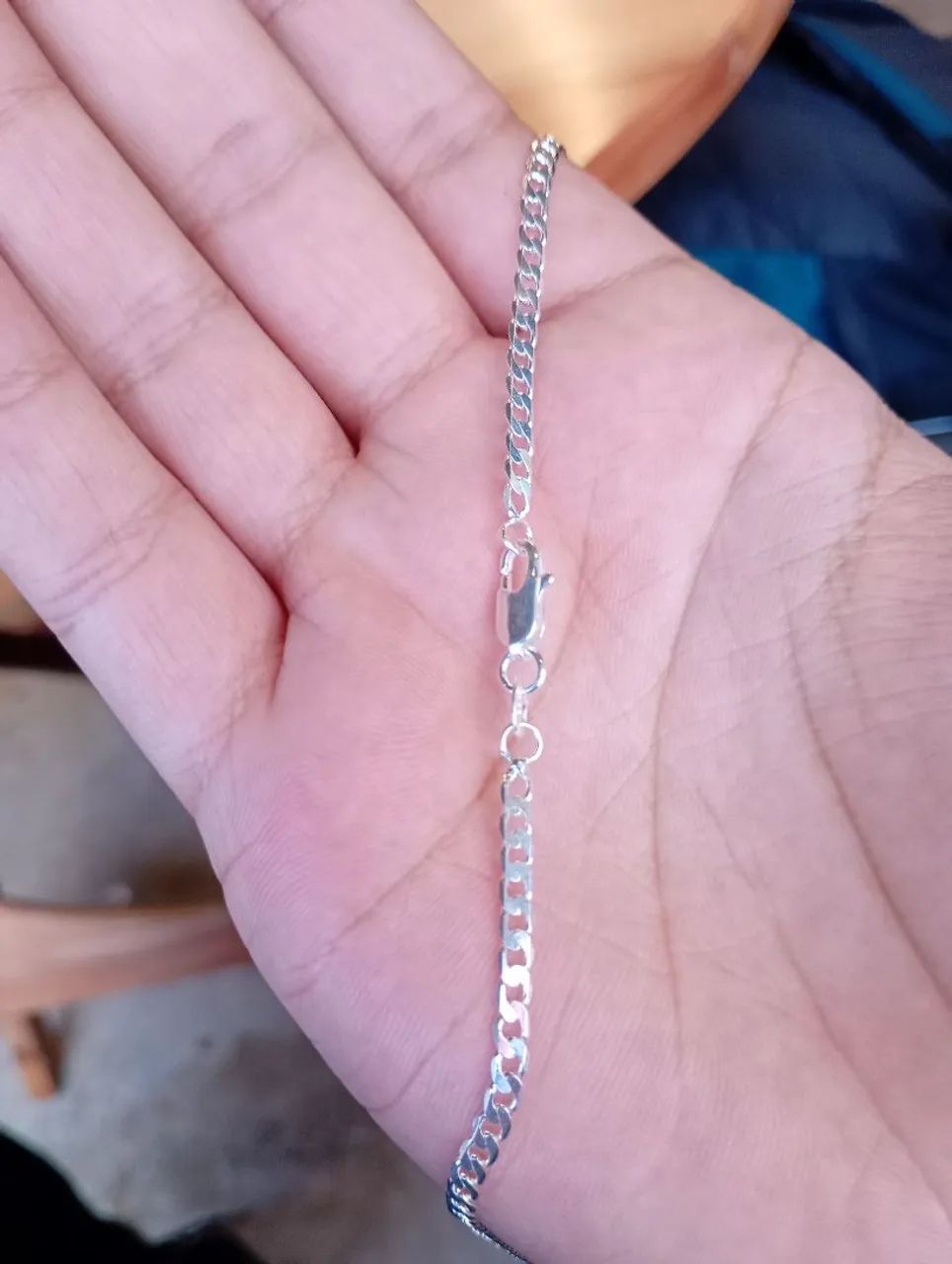 Corrente de prata 3 mm 65 cm - Foto 3