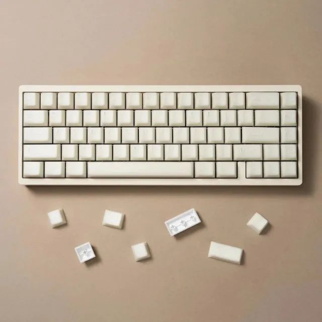 Keycaps PBT Tema Mármore Branco - Cherry Profile (114-154 teclas) - Foto 3