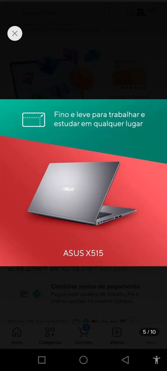 NoteBook ASUS X515 intel - Foto 3