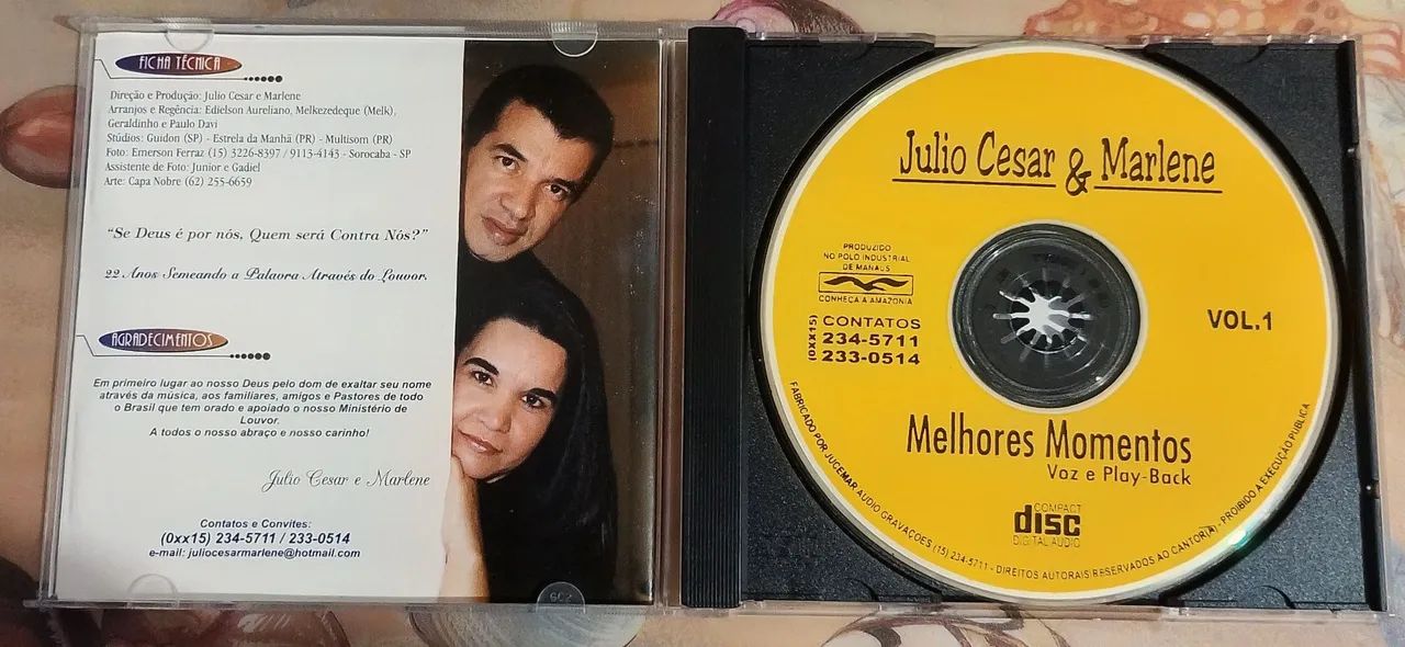 Cd Julio Cesar E Marlene Melhores Momentos Vol 1 - Foto 2
