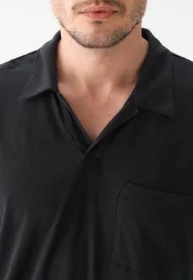 Camisa Polo GAP Reta Bolso Preta - Foto 3