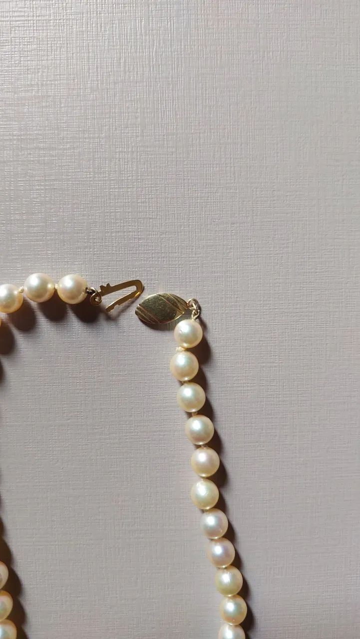 Colar de pérolas de água salgada com  fecho  ouro 18k  - Foto 3