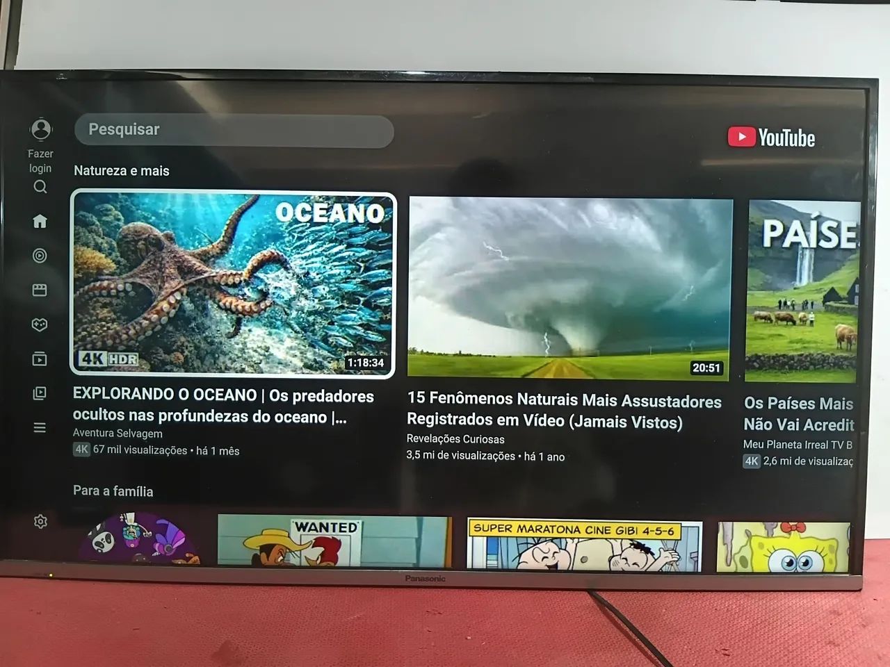 Tv Panasonic digital 39 polegadas funciona YouTube tabem através