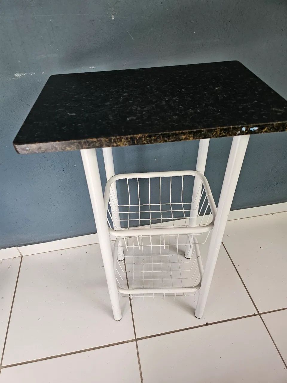 Fruteira Tubular com pedra de mármore  - Foto 2