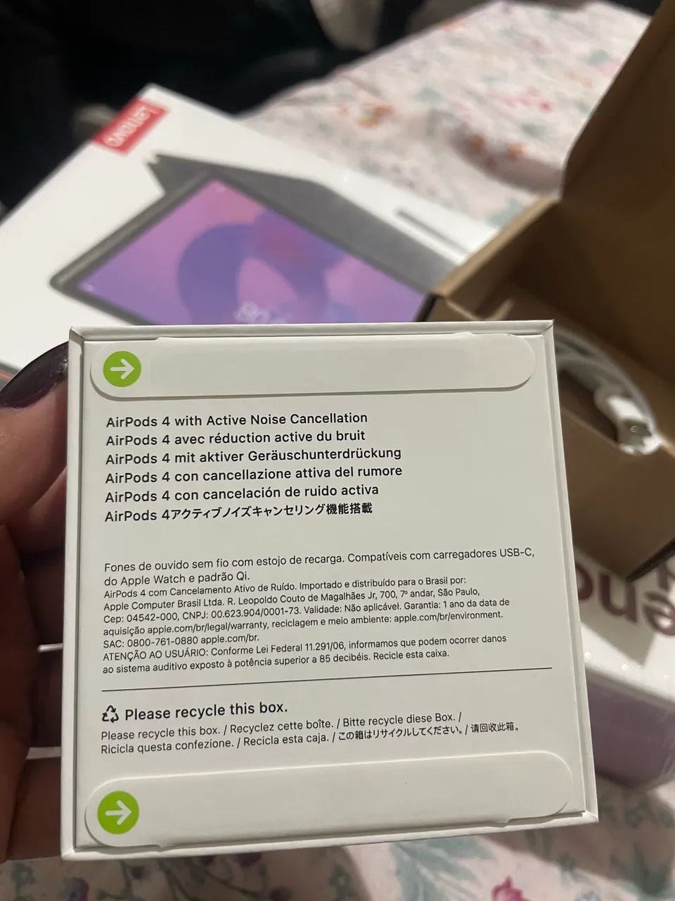 Fone AirPods 4 (ANC) com bloqueador de ruídos (lacrado) - Foto 5