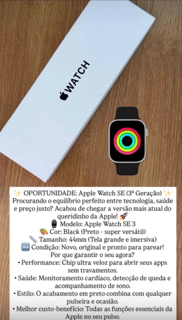 Apple Watch novo na caixa 