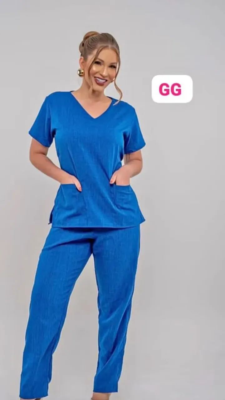 Jalecos enfermagem, pijama cirúrgico liso e estampado - Foto 5