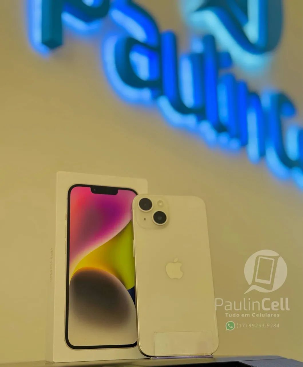 IPhone 14 128gb branco completo 