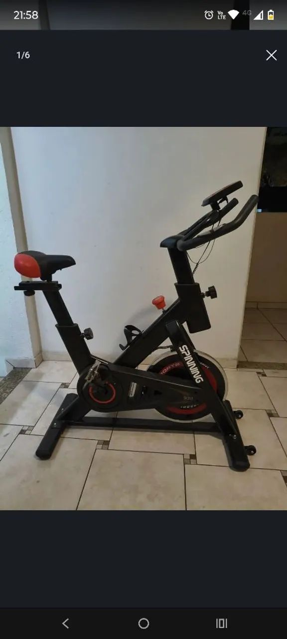 Bicicleta Ergométrica Spinning AB-9301/11 preta.