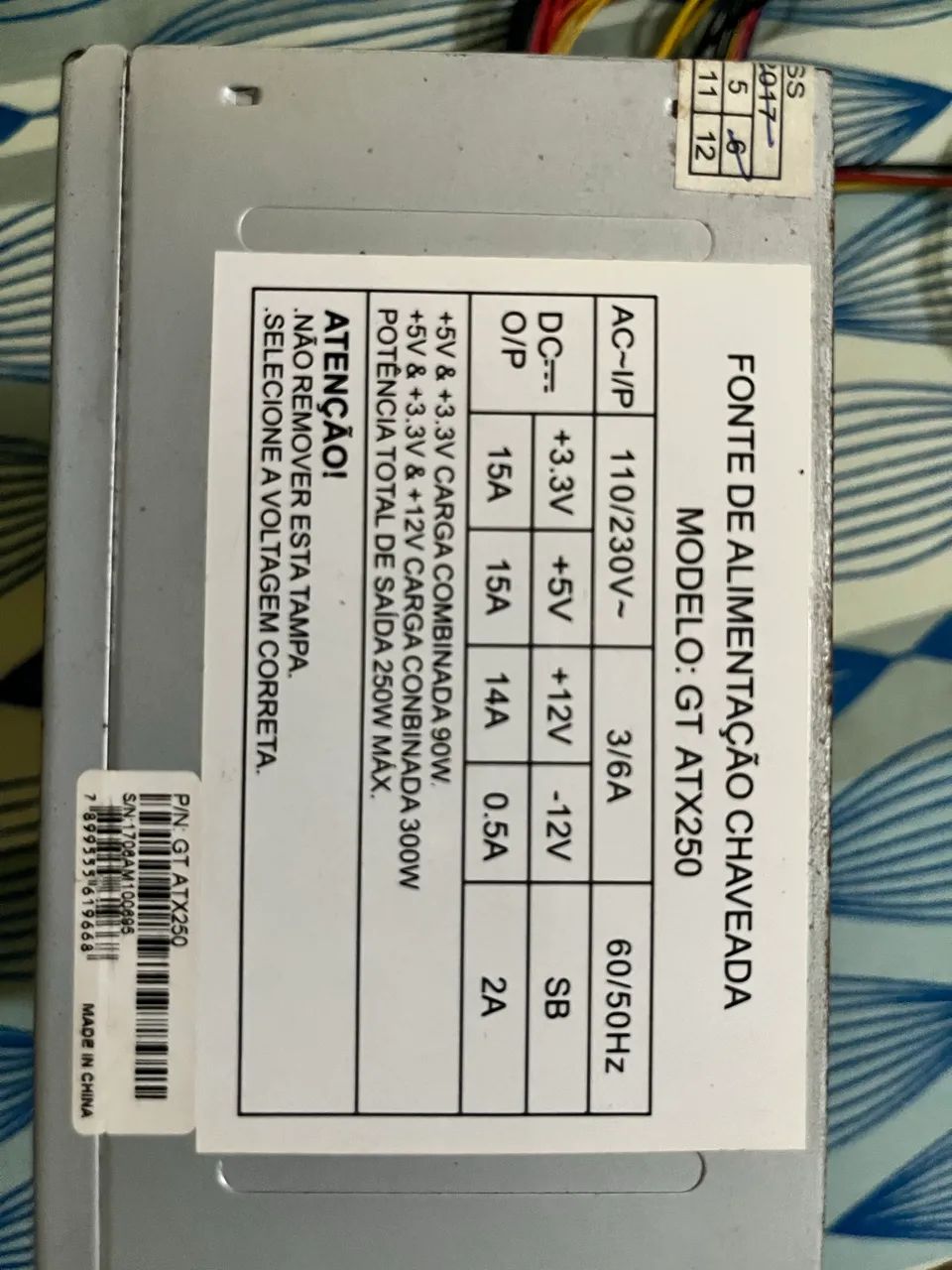 Fonte computador 250W