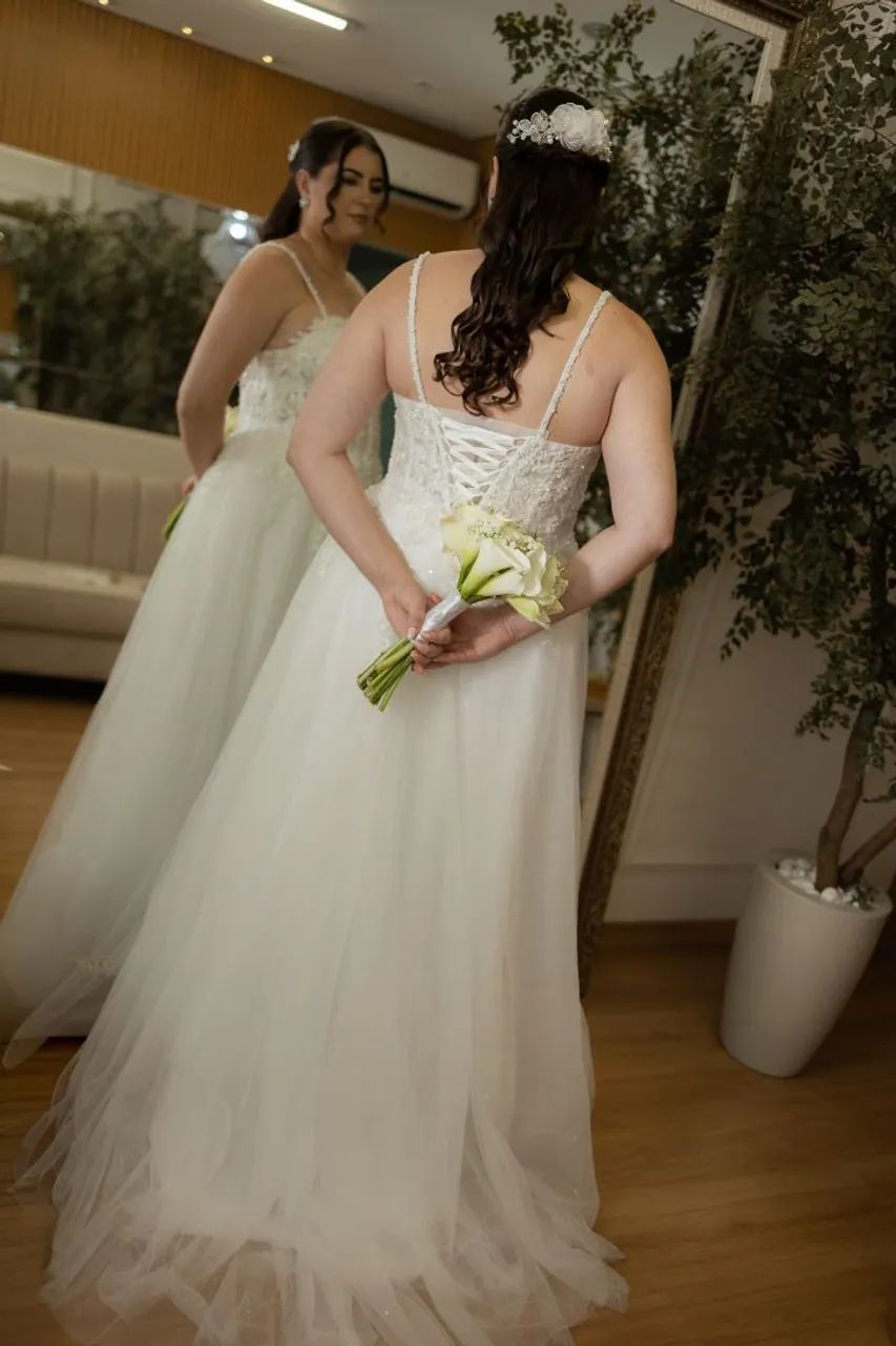 Vestido de noiva - usado 1x - Foto 4