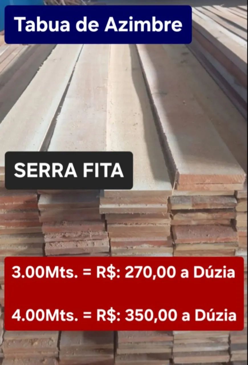 Tábua de Azimbre 3.00Mts. BANCADA + Ripão + Caibro + Pernamanca + Madeiras de Terra Firme - Foto 5
