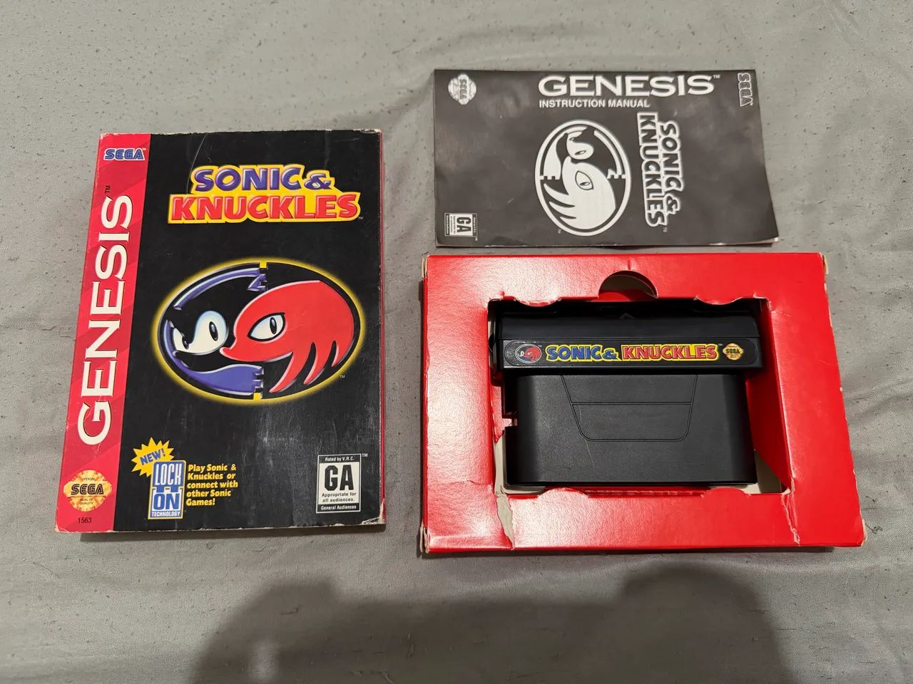 Sonic e Knuckles Mega Drive Japonês Completo
