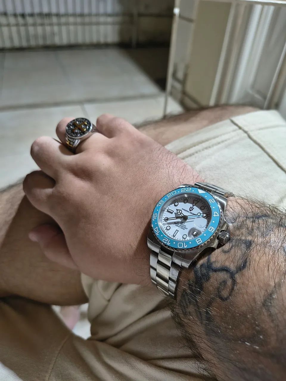 Relógio automático Pagani Desing a prova d'água 