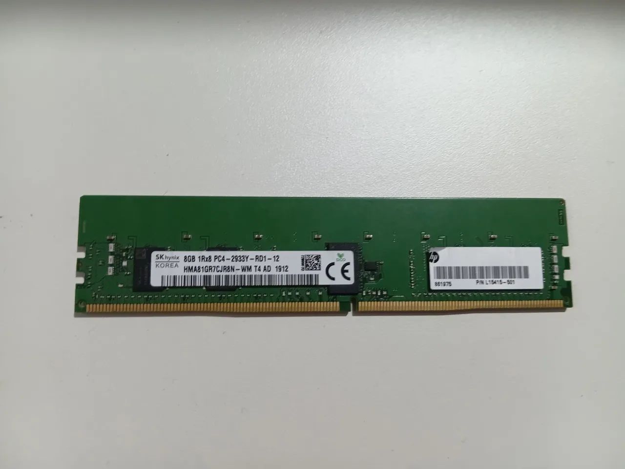 Memória RAM ECC 8GB  DDR4 2933Mhz - RDIMM Funcionando
