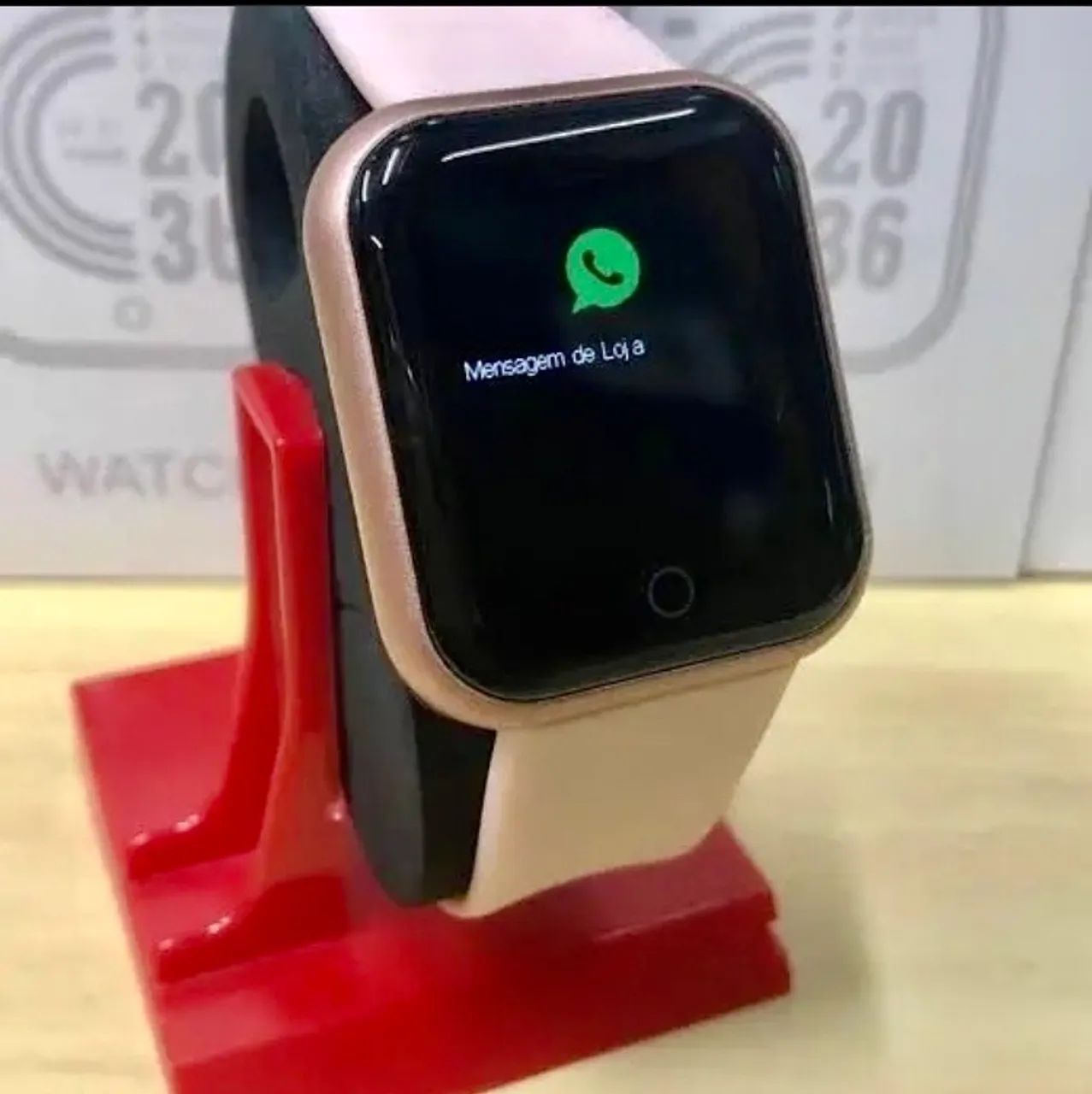Relógio inteligente Smartwatch Bluetooth pulseira de Silicone 41mm Android e iOS - Foto 2