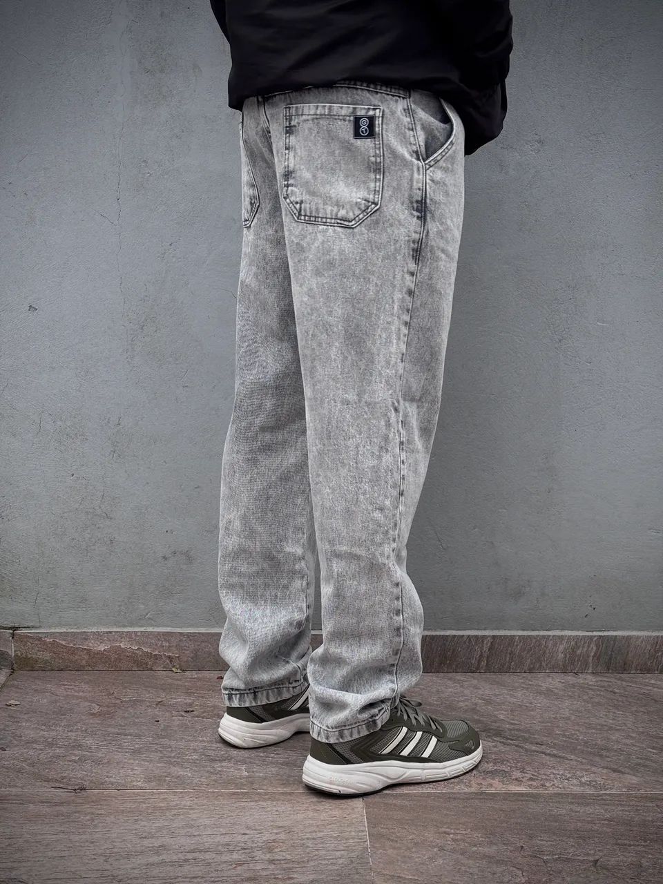 Calça Jeans Baggy Estonada GT - Cinza  - Foto 3