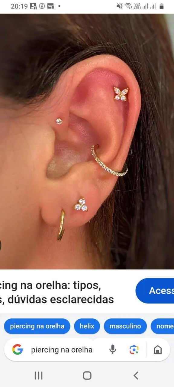Aplicação de piercing 
