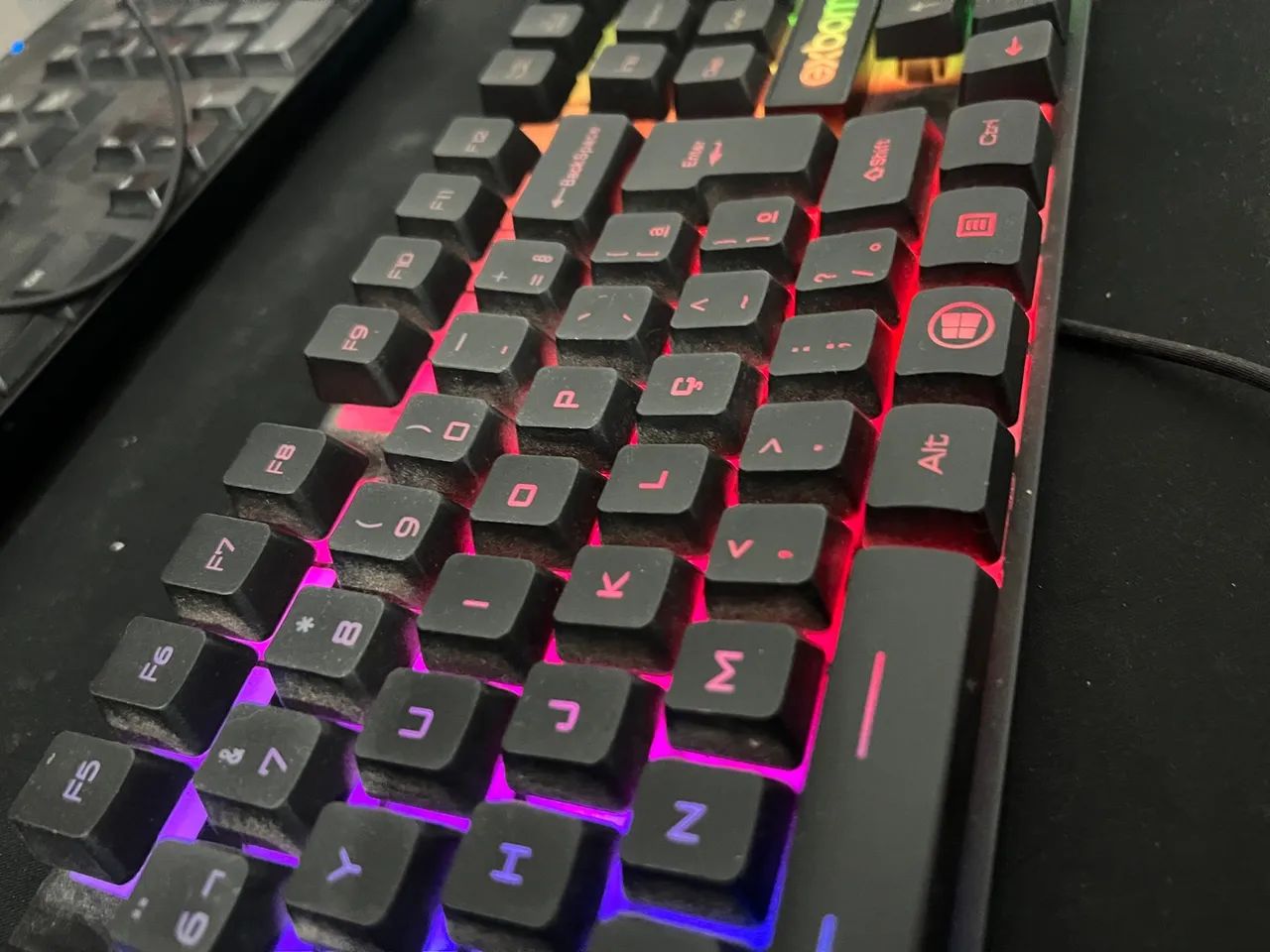 ? KIT TECLADO + MOUSE EXBOM COM LED - Foto 5