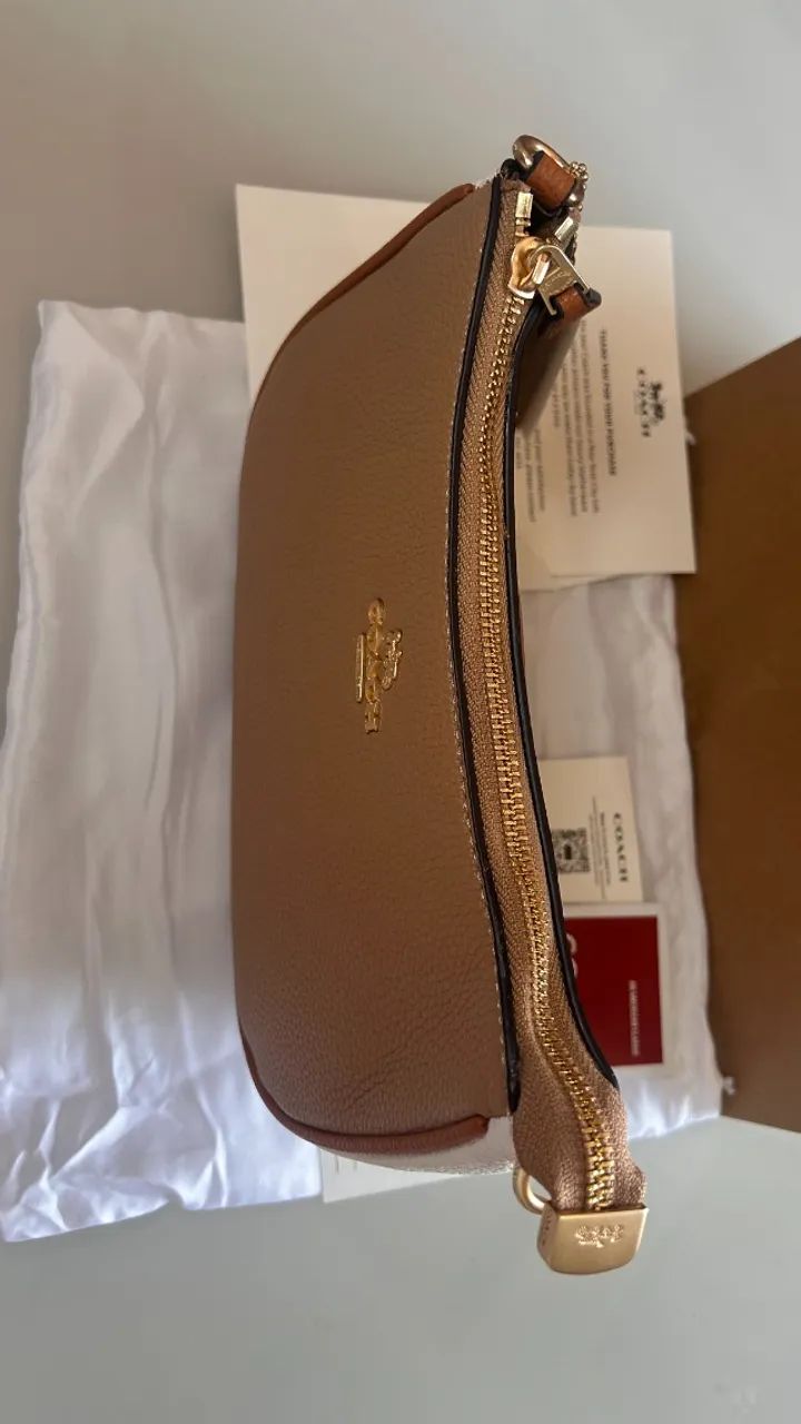 BOLSA COACH DUAL COLOR MARROM TERI - Foto 2
