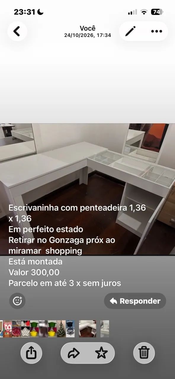 Escrivaninha penteadeira 