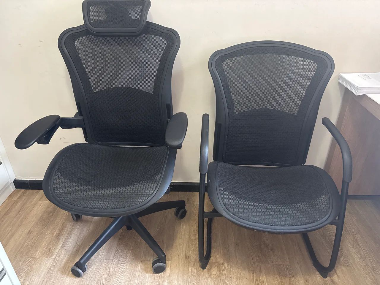 Conjunto cadeiras escritório flexform 