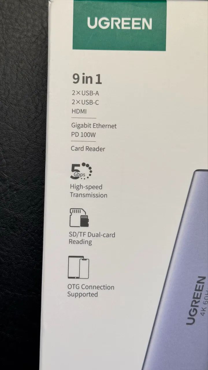 HUB Ugreen 9 em 1 - RJ45, HDMI, 2xUSB-C, 2xUSB-A, 1 SD Card e 1 TF Card - Foto 3