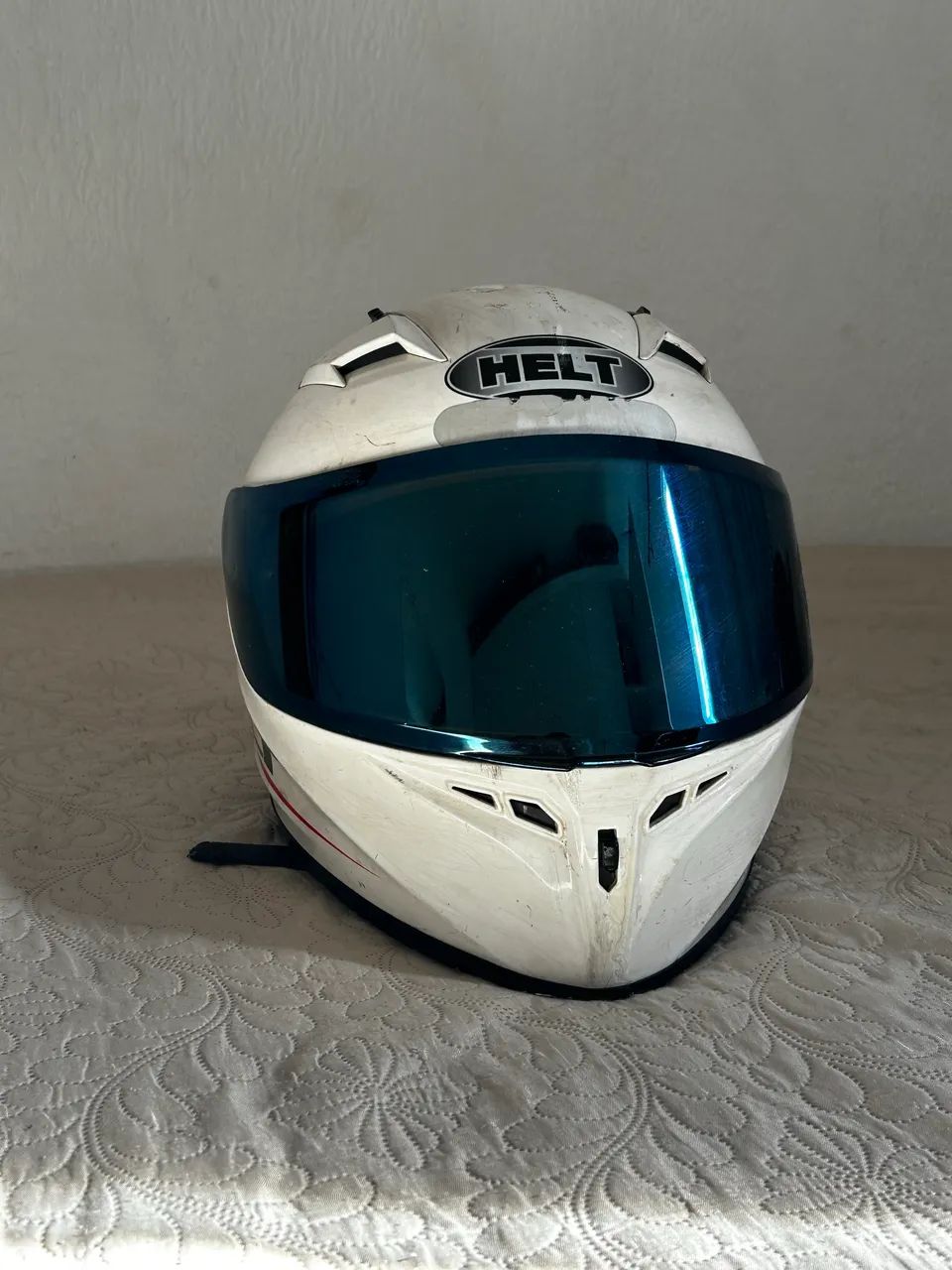 Capacete HELT POLAR  58 Branco viseira camaleão  - Foto 5