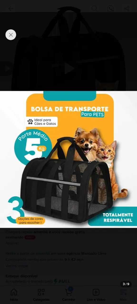 Bolsa pet cães e gatos  - Foto 2