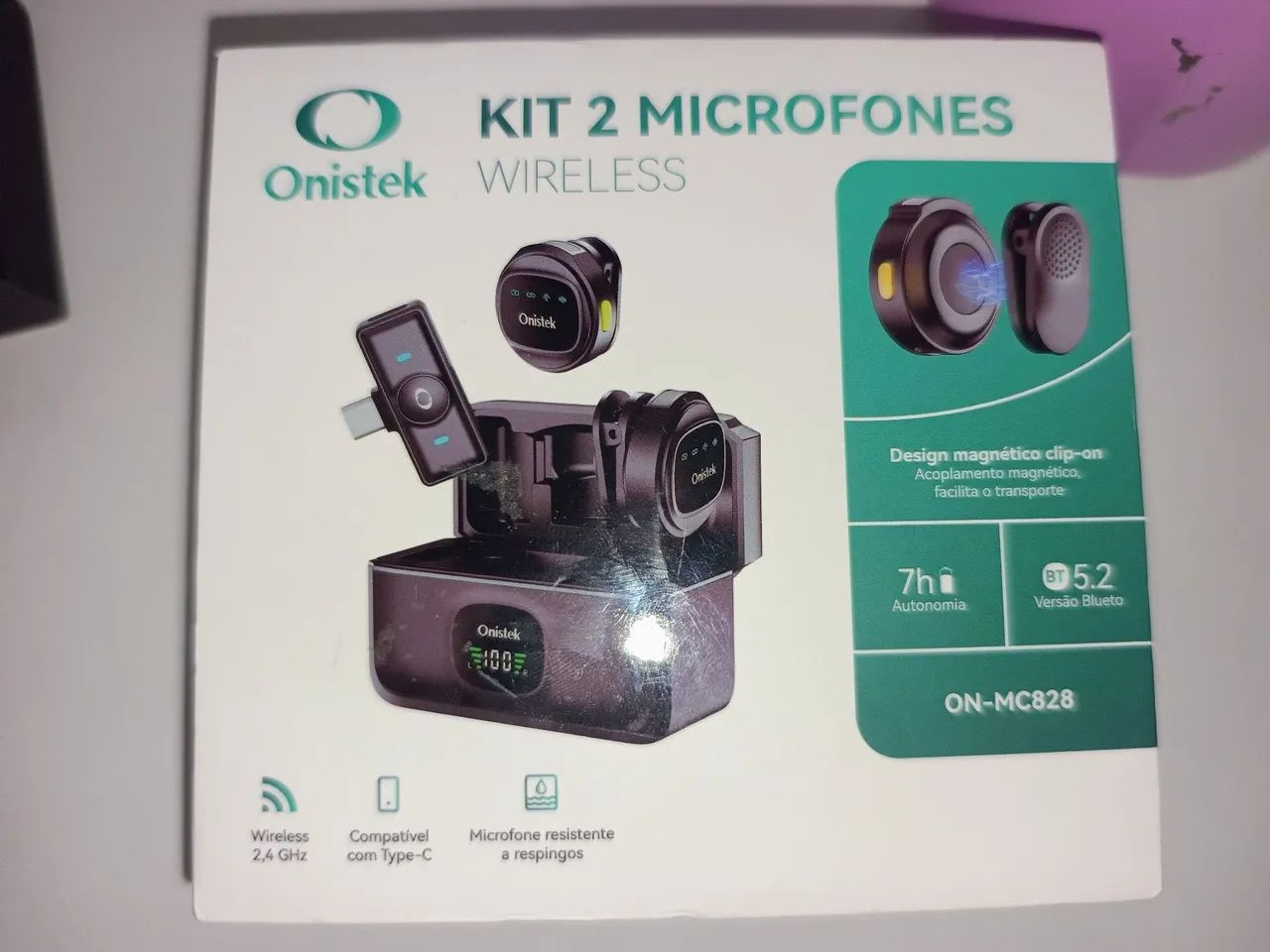 Kit 2 microfones wireless Onistek On-mc828