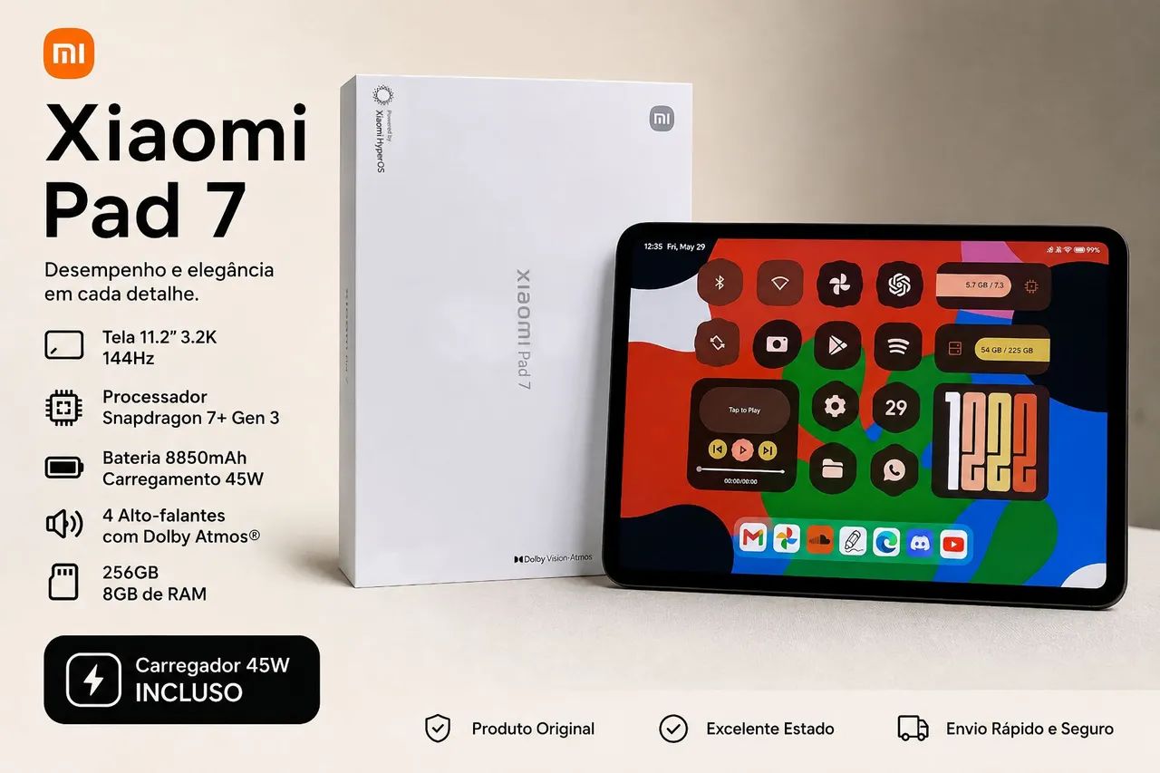 Xiaomi Pad 7 256GB / 8GB Cinza (LER DESCRIÇÃO) - Tablets e E