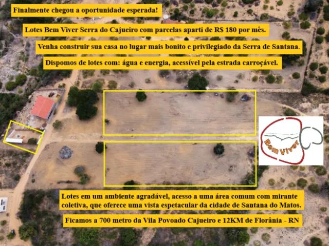 Lotes apartir de 260m² no Bem Viver Serra do Cajueiro, com parcelas de R$ 180,00 mensais. - Foto 3