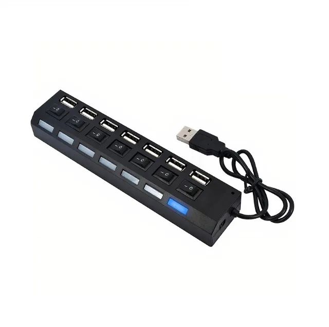 Hub Usb 7 Portas Chaveado Tomate - Foto 2