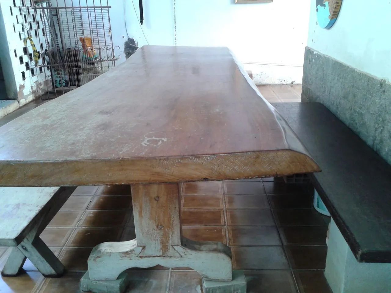 Mesa de madeira de lei 3m - Foto 3