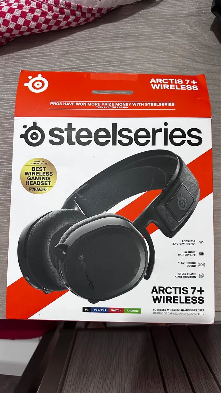 Fone Steelseries Arctis 7+ Wireless Preto 61470 Preto (Usado