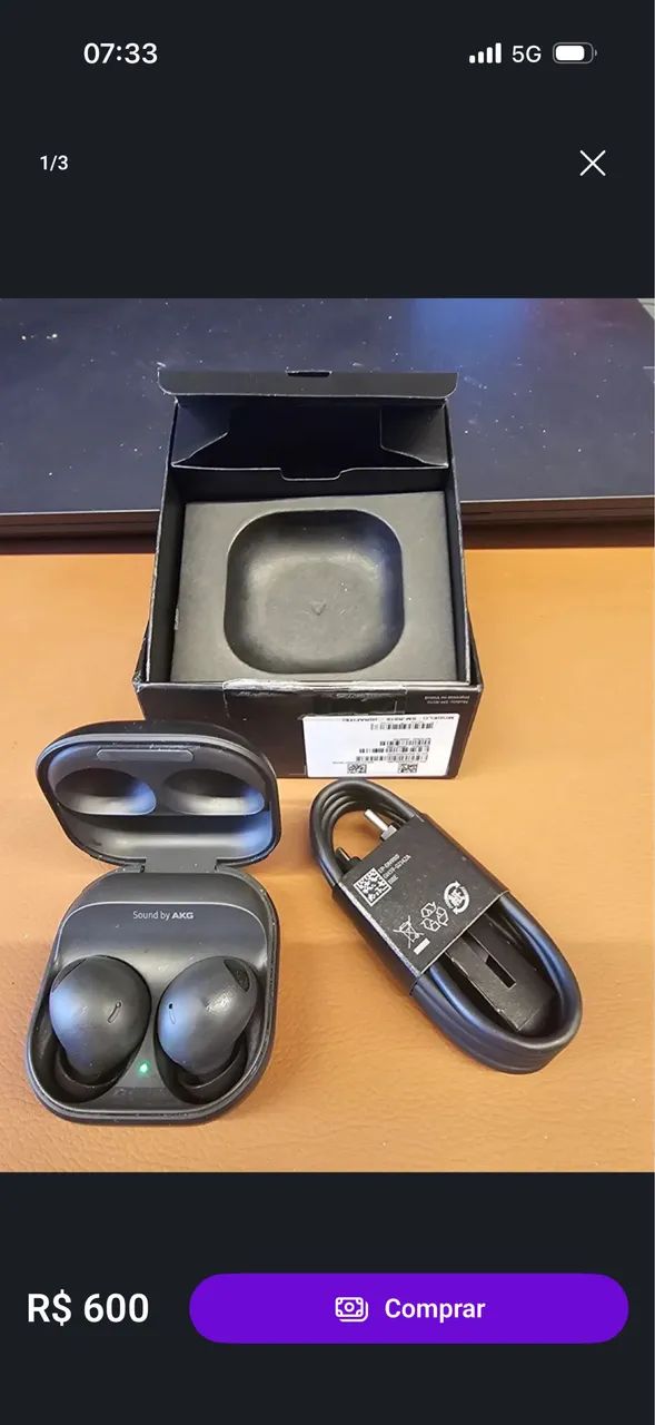 Galaxy Buds Pro 2 com case, nota, 100%