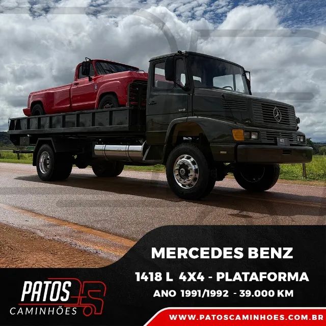 Mercedes Benz 1418 L 4x4 91/92 Plataforma - Caminhao Exercito