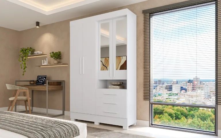 Guarda Roupa Debora 100% MDF 4 Portas - ACP Moveis  - Foto 3